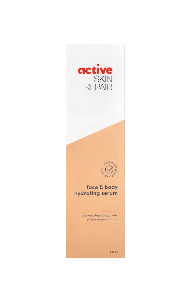Active Skin Repair Face and Body Hydrating Serum Skincare Packaging