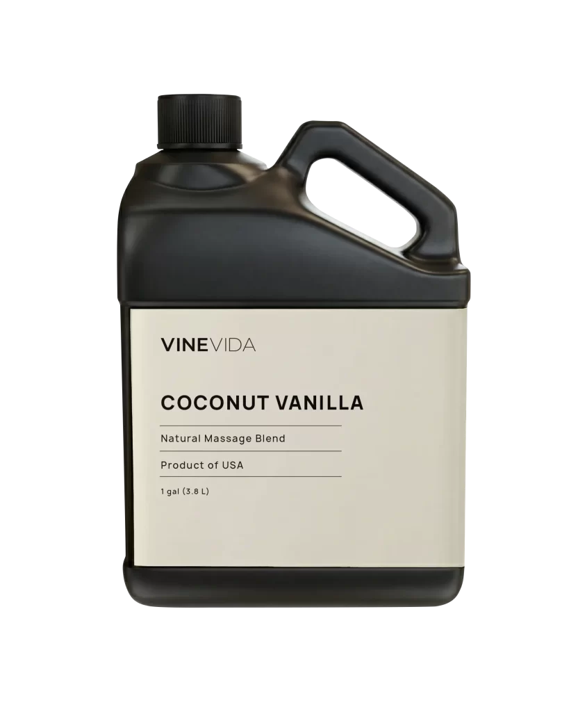 Vinevida Coconut Vanilla Massage Blend Packaging