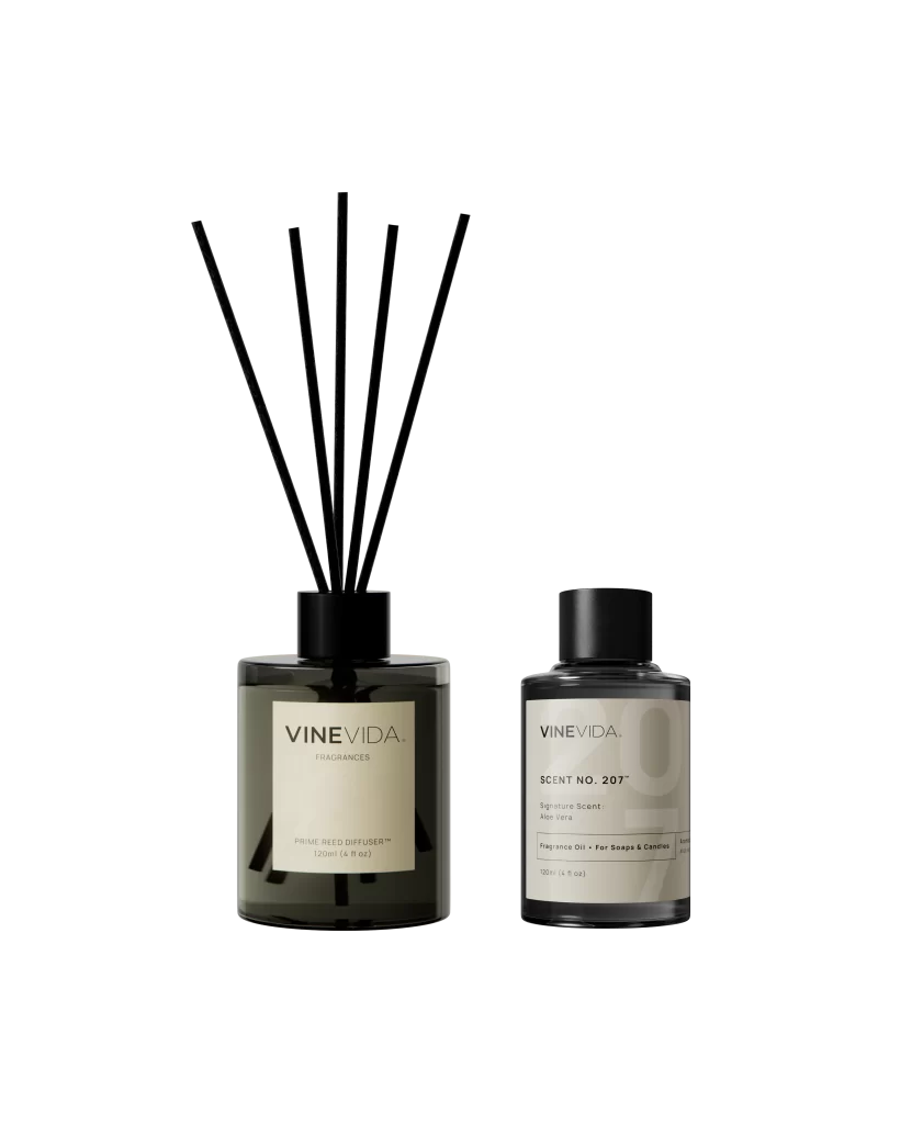 Vinevida NO 207 Reed Diffuser Aloe Vera Packaging