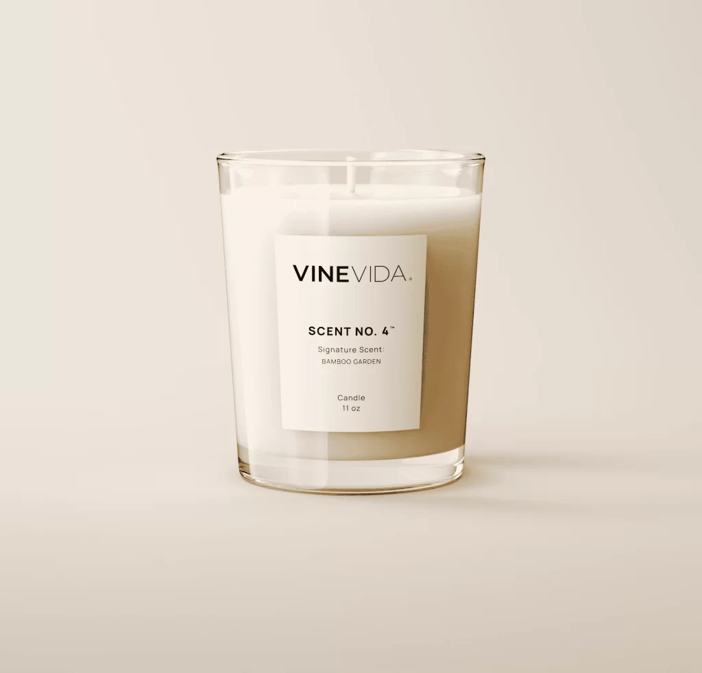 Vinevida NO 4 Candle Bamboo Garden Packaging