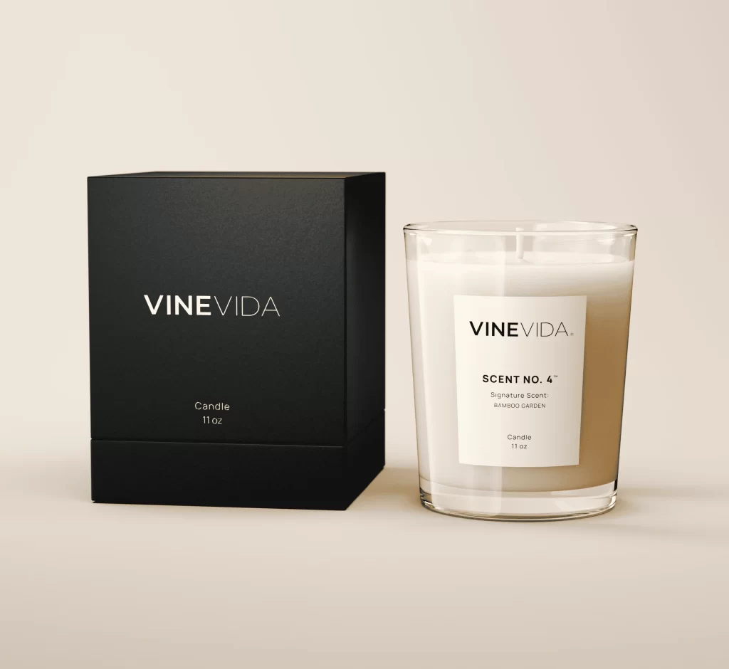 Vinevida NO 4 Candle Bamboo Garden Packaging