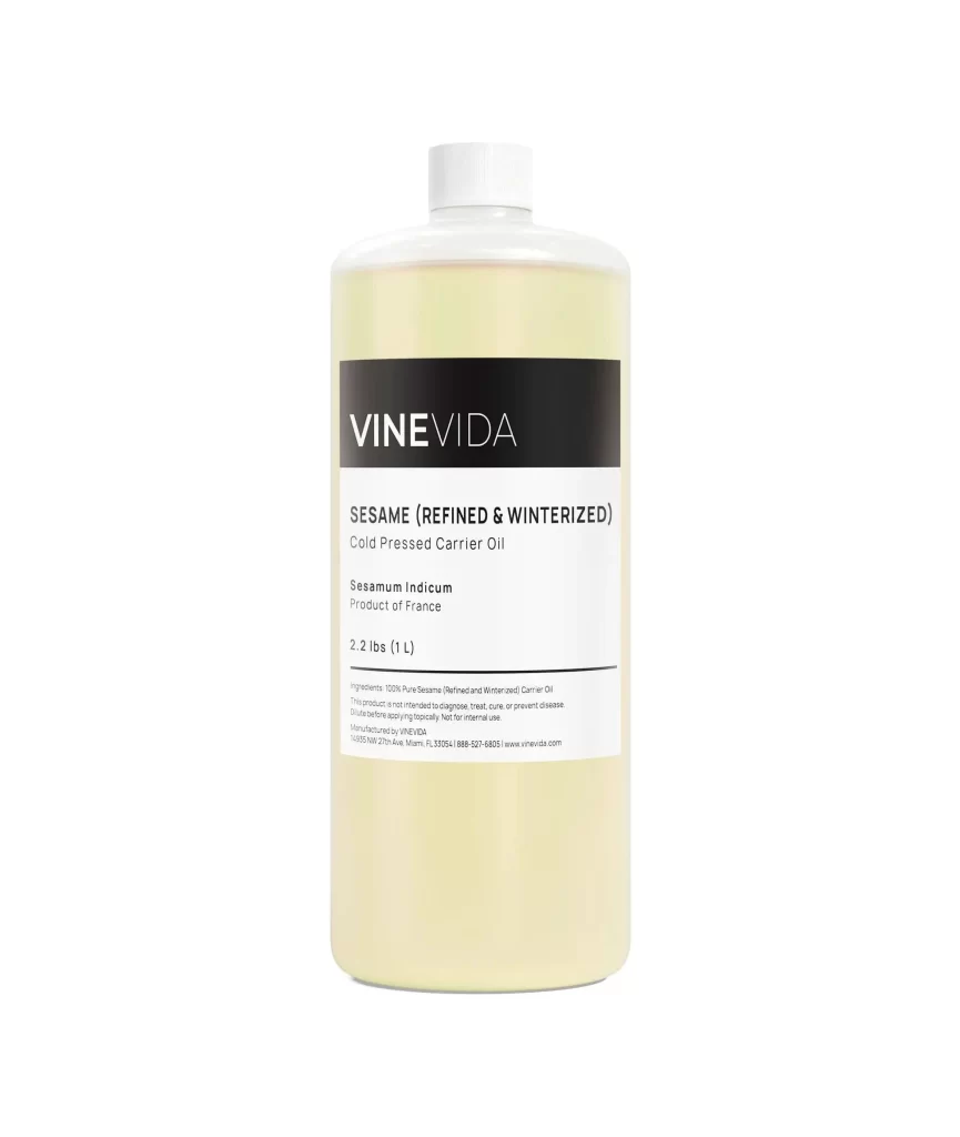 Vinevida Sesame Refined Winterized Carrier Oil Packaging