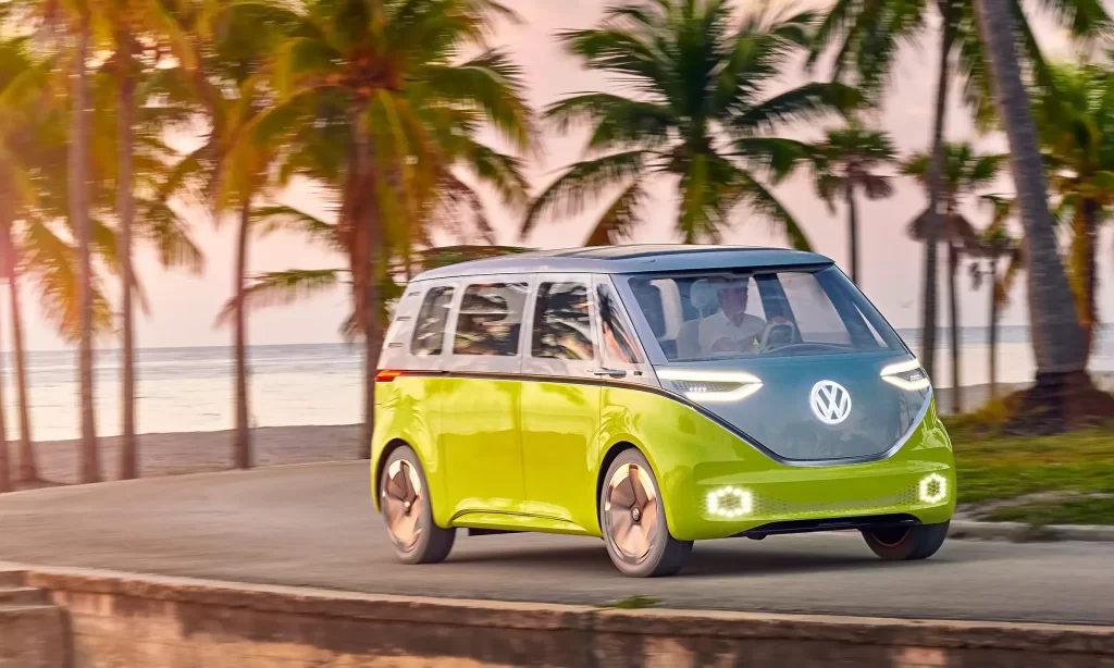 Volkswagen Van Driving Scene Car Photography
