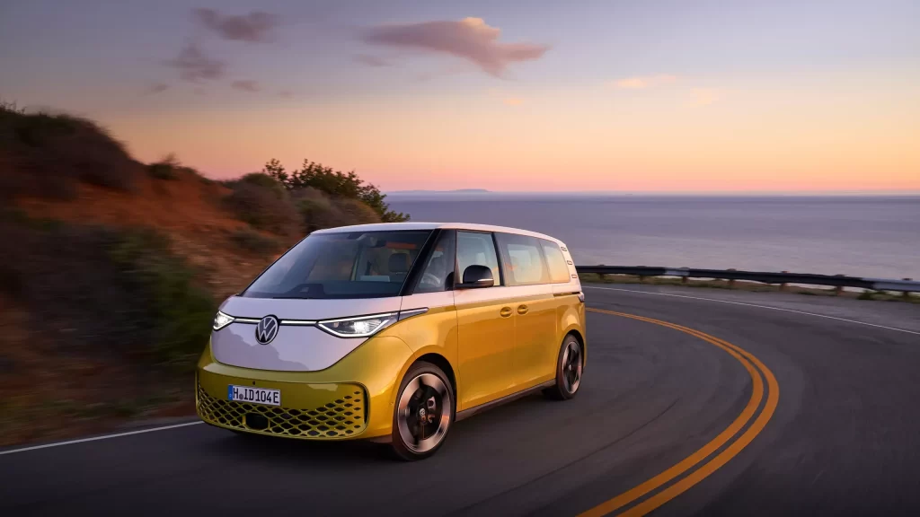 Volkswagen VW ID. Buzz Driving Scene Car Photography