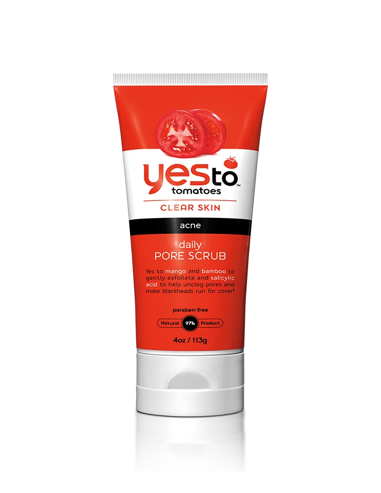 Yes To Yes To Tomatoes Clear Skin Acne Daily Pore Scrub Packaging