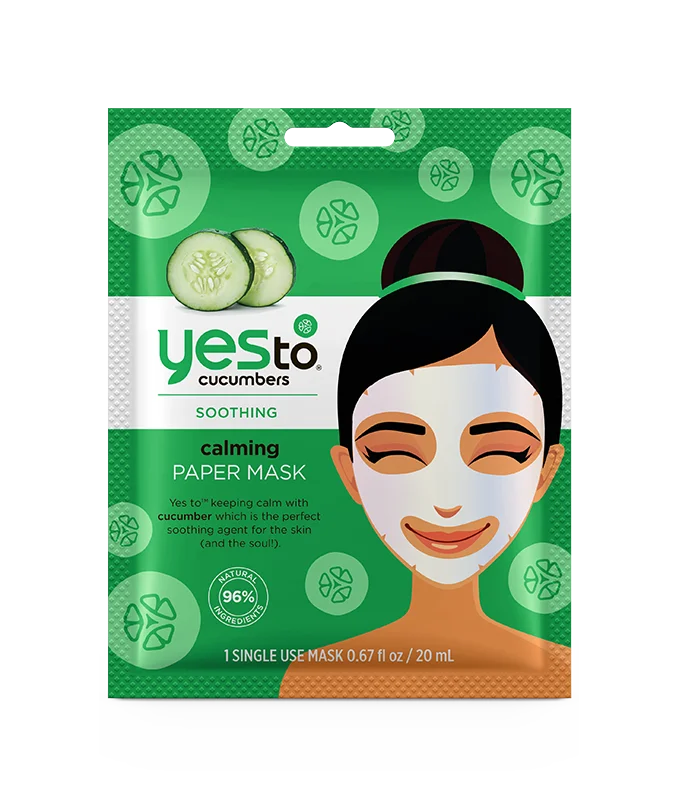 Yes To Yes To Cucumbers Soothing Calming Paper Mask Packaging