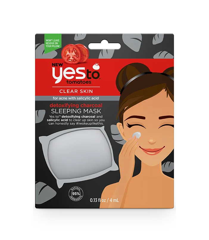 Yes To Yes To Tomatoes Detoxifying Charcoal Sleeping Mask Packaging