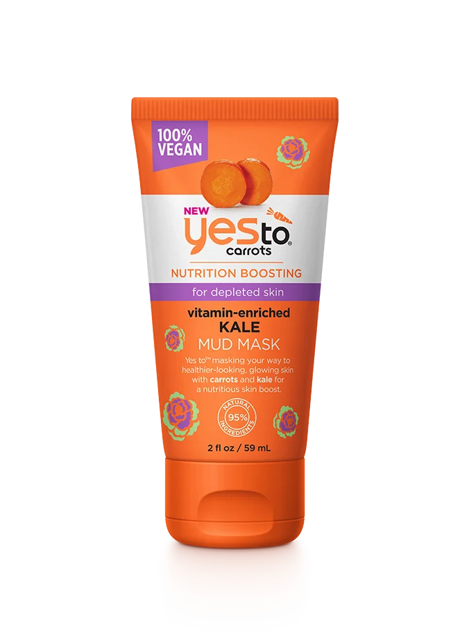 Yes To Yes To Carrots Nutrition Boosting Vitamin-Enriched Kale Mud Mask Packaging