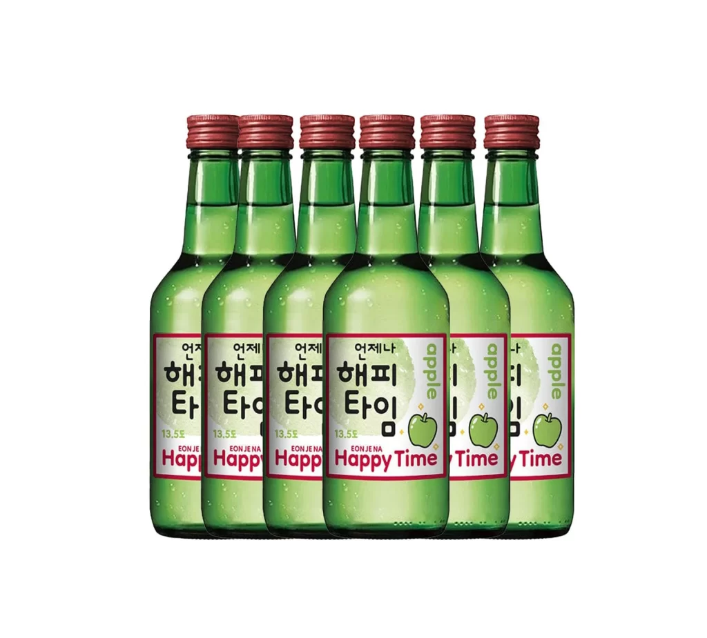 HAPPY TIME Green Apple SOJU 360ml x6 Packaging