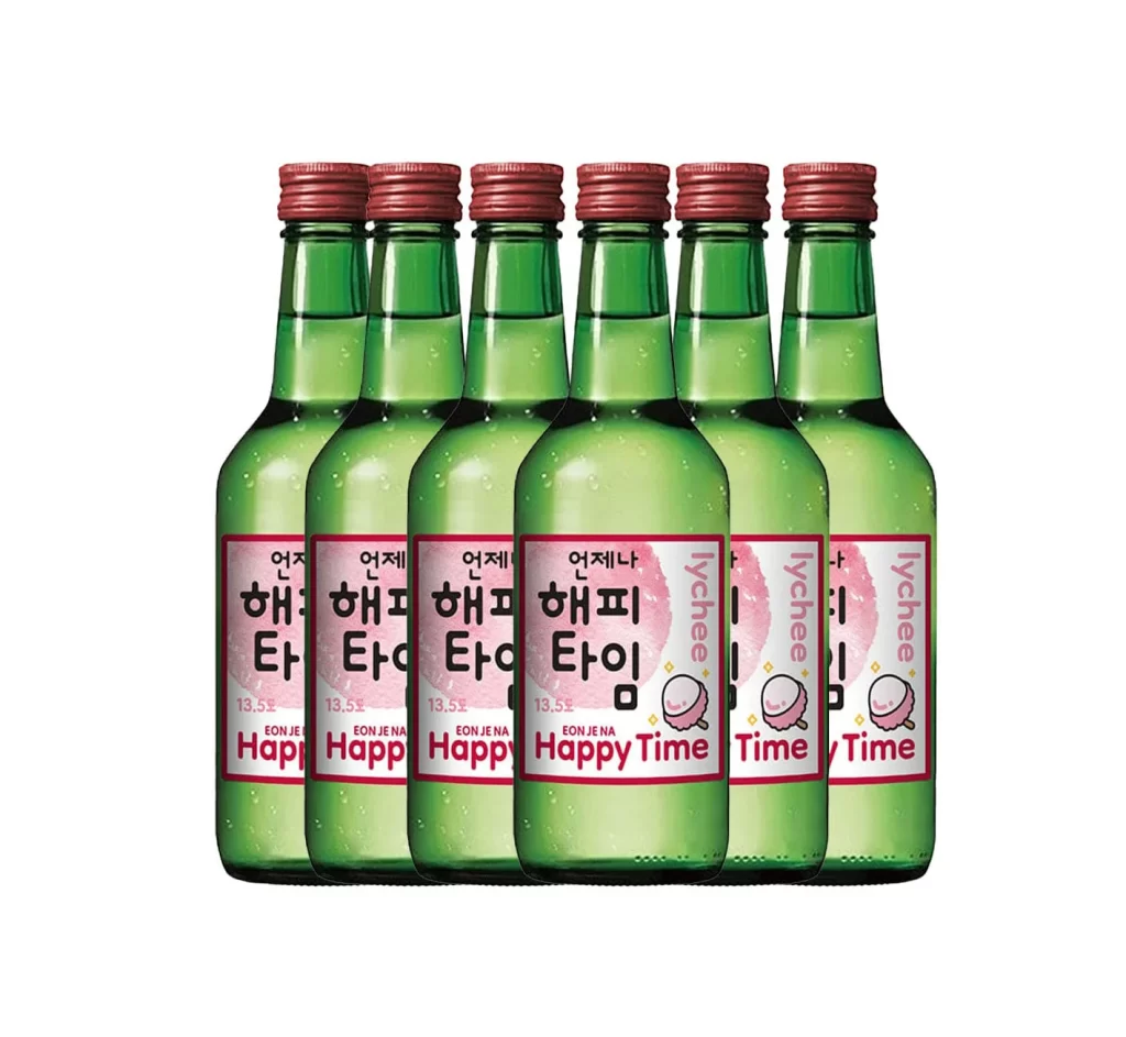 HAPPY TIME Lychee SOJU 360ml x6 Packaging