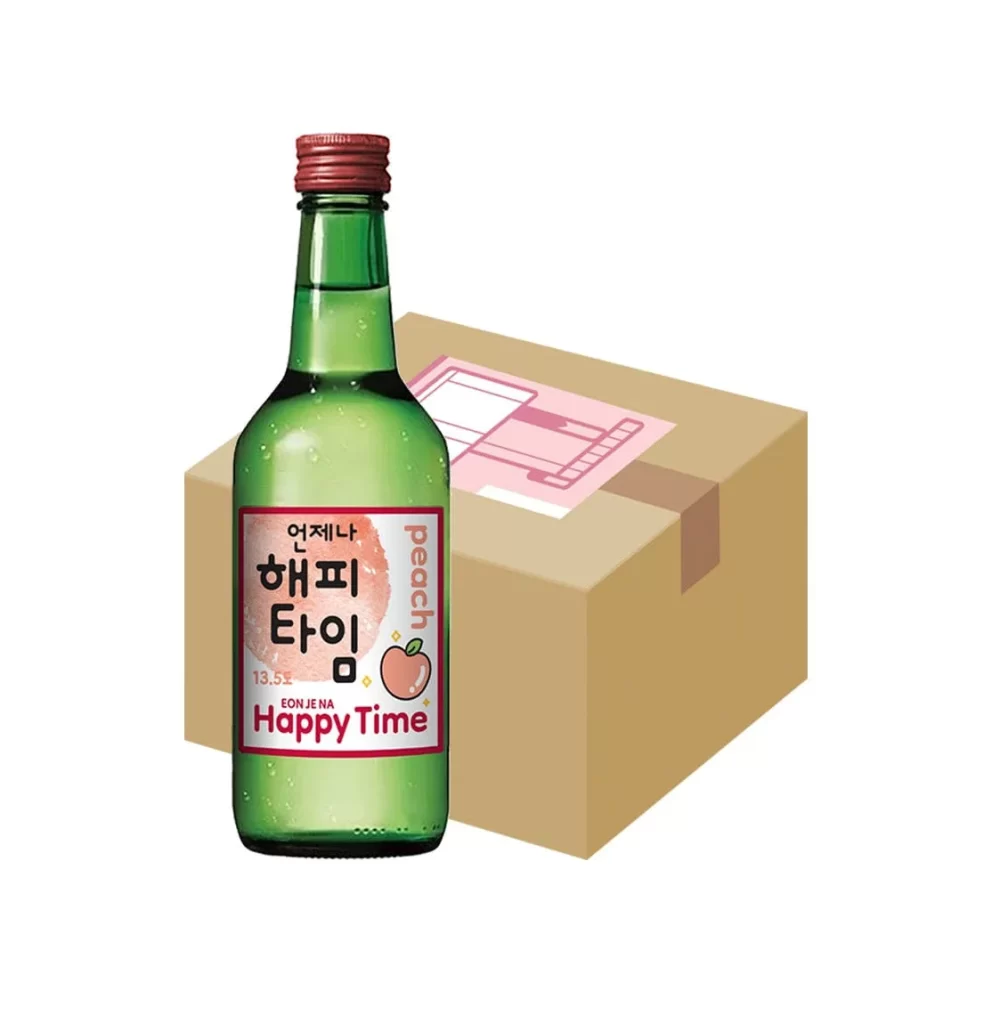 HAPPY TIME Peach SOJU 360ml x20 Packaging