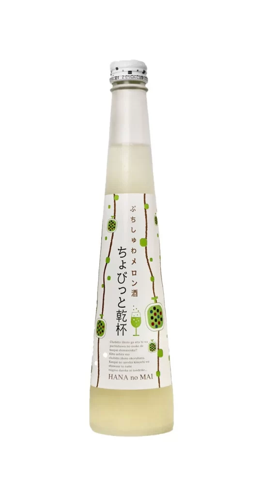 Hananomai Zesty Bubbles Melon Sake 300ml Packaging