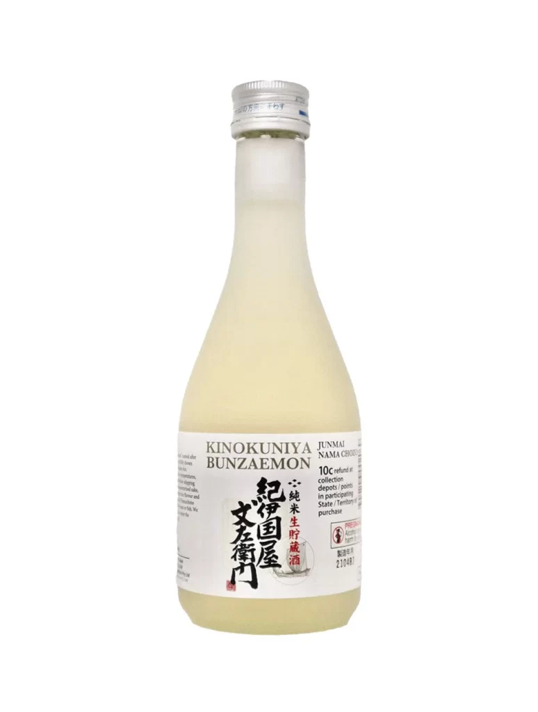 Kinokuniya Bunzaemon Namachozo Japanese Sake 300ml Packaging