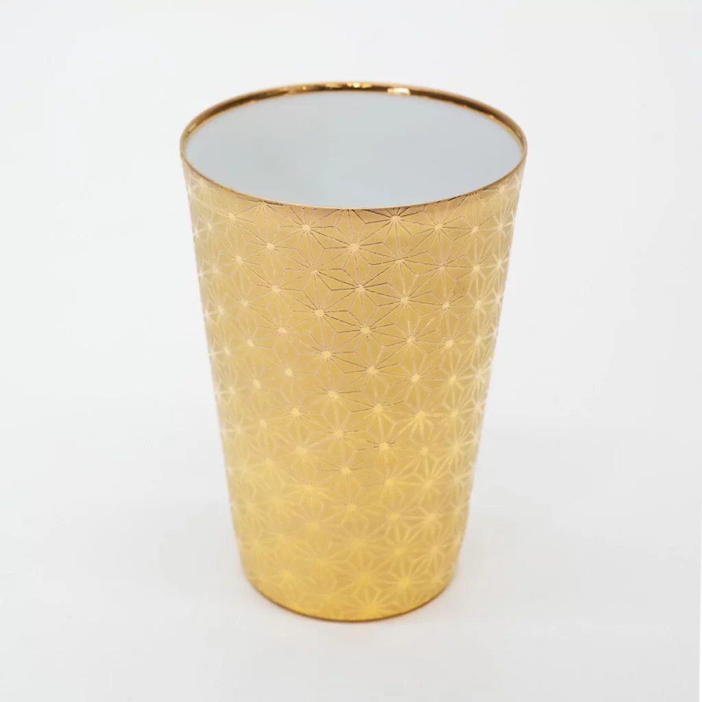 Kirari Usuhari Tumbler (Gold) with Wooden Gift Box Packaging