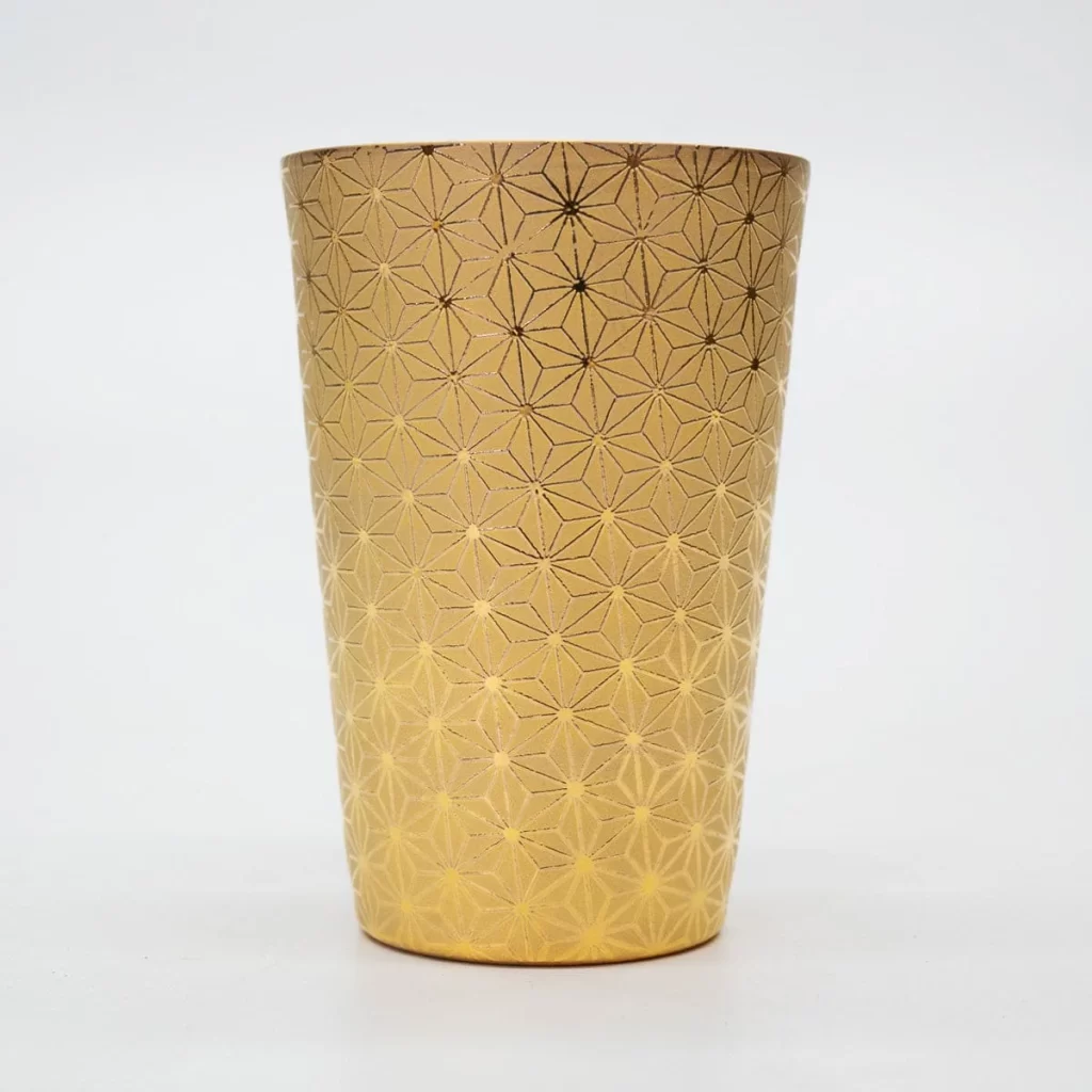 Kirari Usuhari Tumbler (Gold) with Wooden Gift Box Packaging