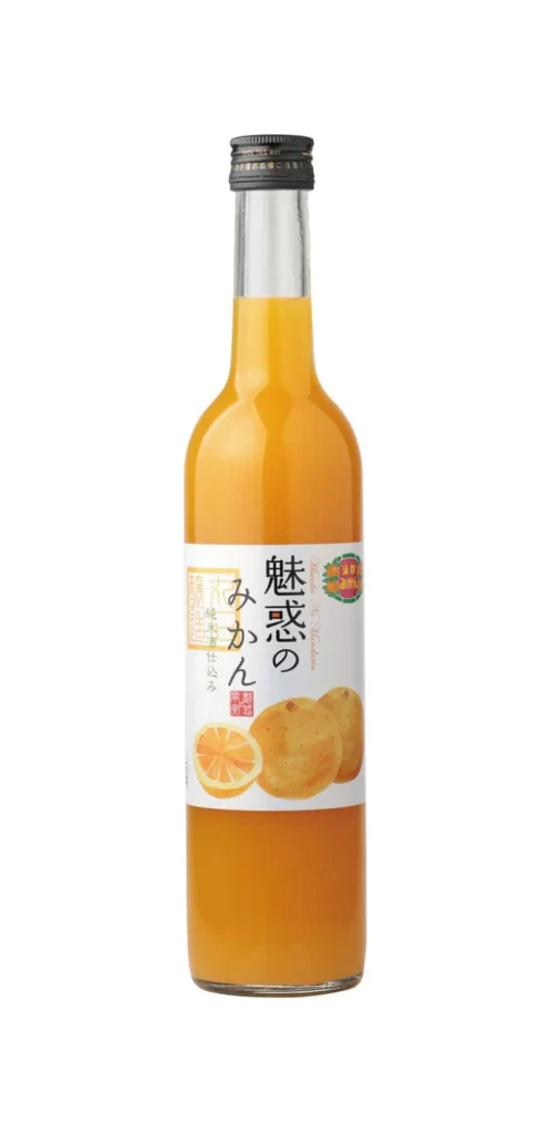 Miwakuno Mikan Fruits Sake 500ml Packaging