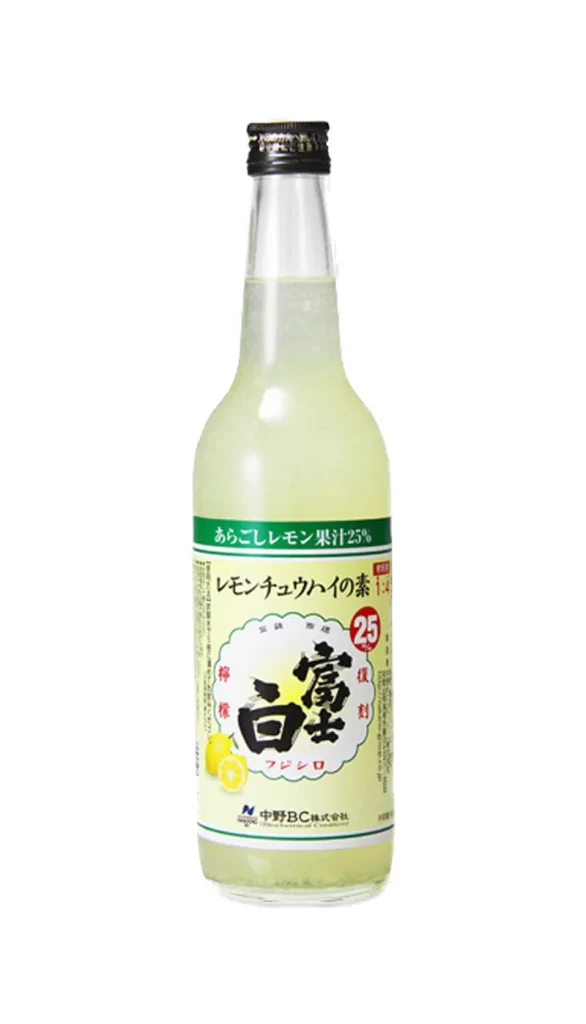 Nakano BC Fujishiro LEMON Chuhai no Moto 600ml Packaging
