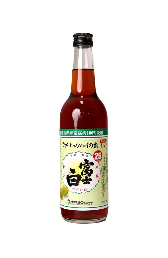 Nakano BC Fujishiro UME Chuhai no Moto 600ml Packaging