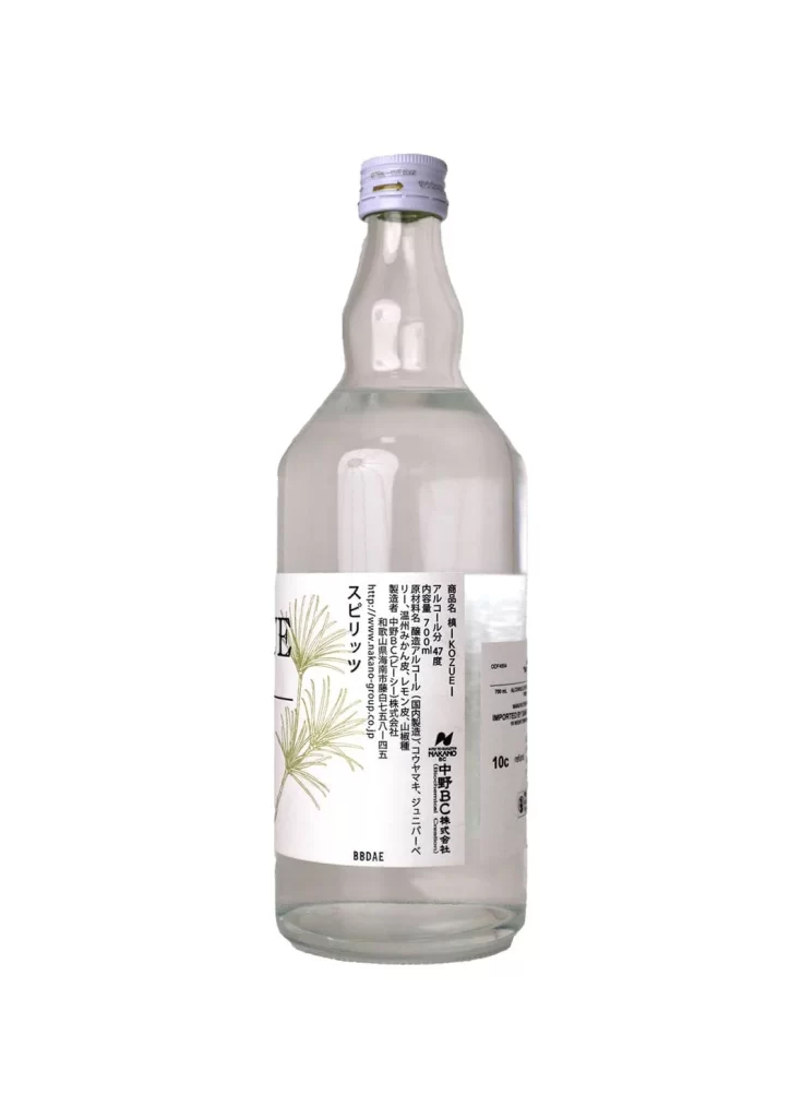Nakano BC Japanese Craft GIN KOZUE 700ml Packaging