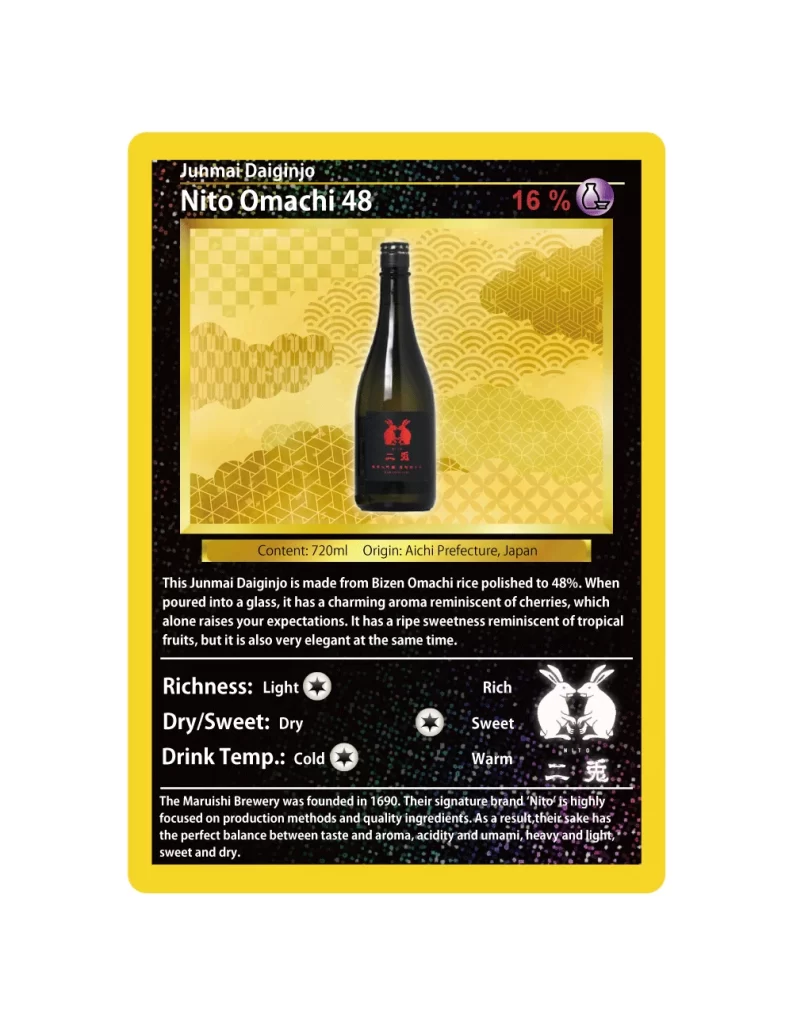 Nito 48 Junmai Daiginjo Omachi 1.8L Packaging