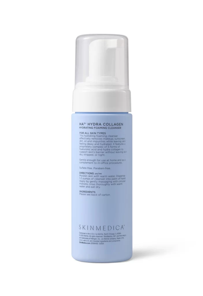 SkinMedica HA5 Hydra Collagen Foaming Cleanser Bottle Detail