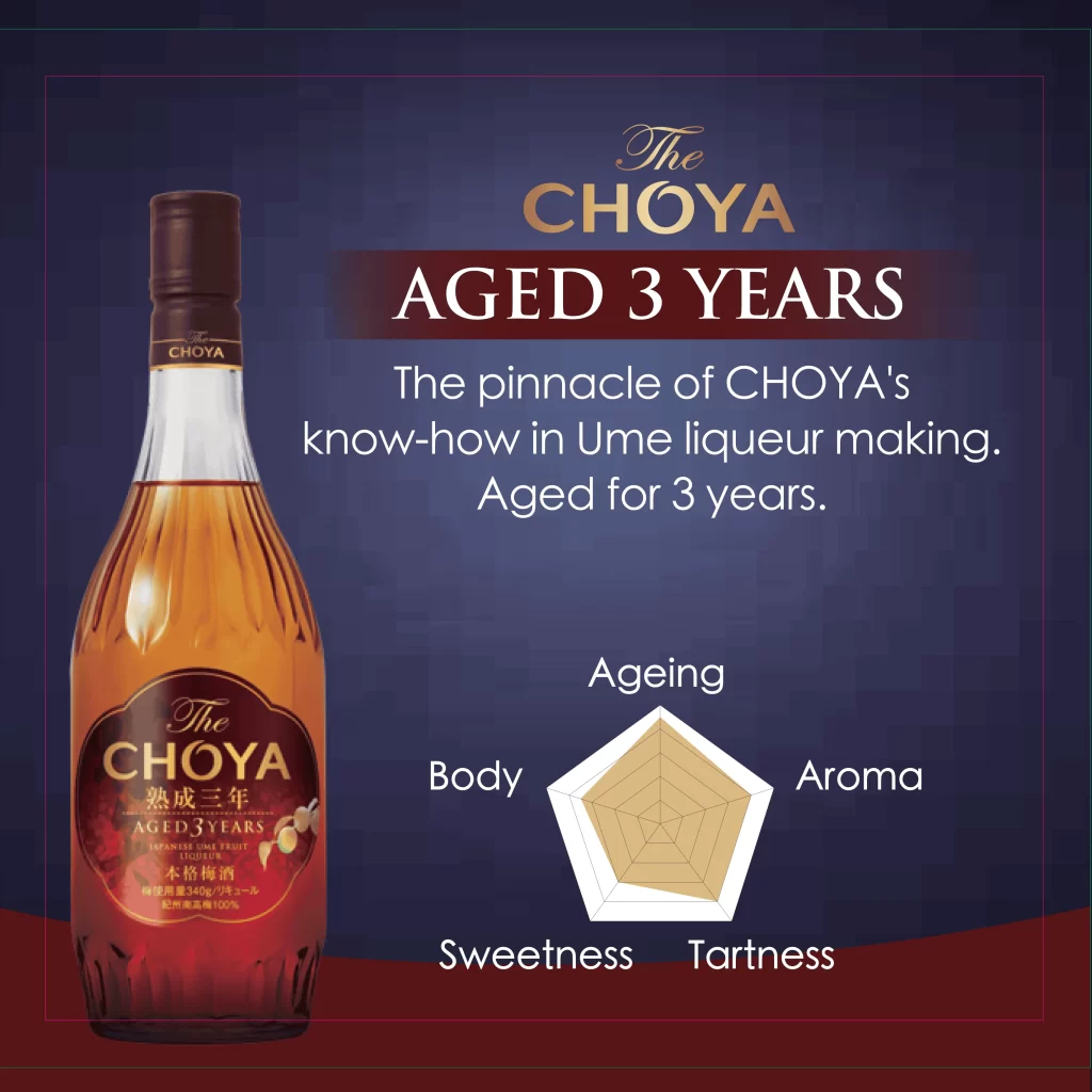 The Choya Aged 3years 720ml Packaging