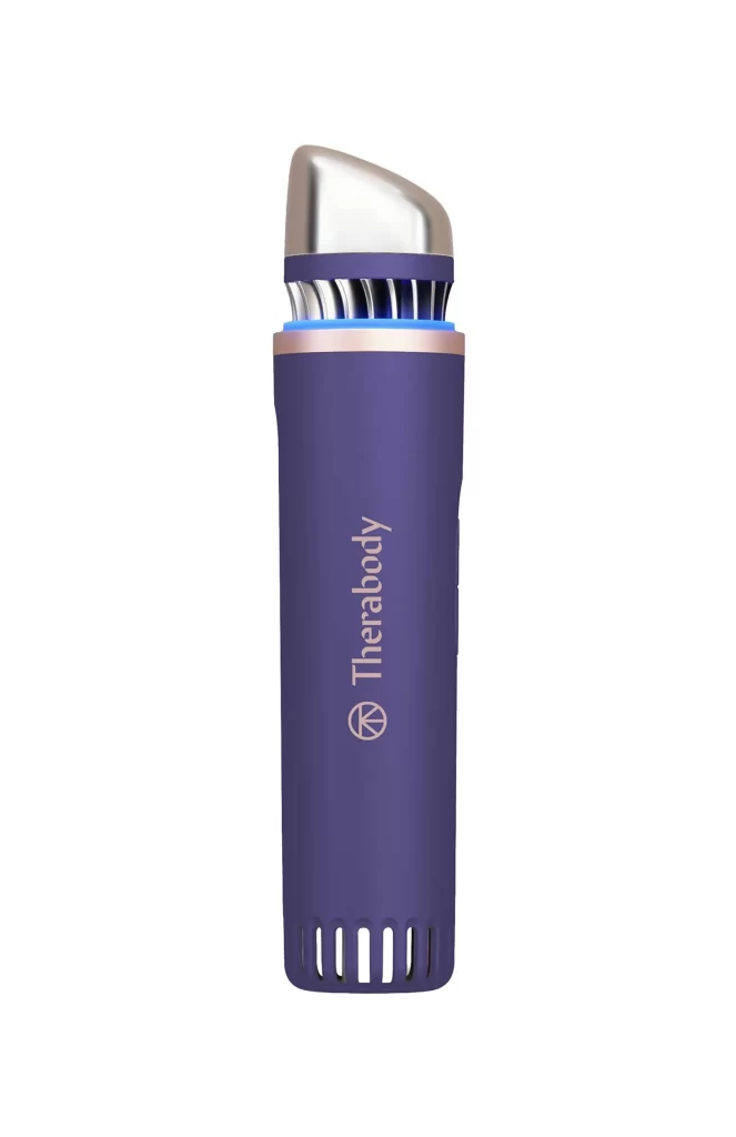 Therabody TheraFace Depuffing Wand Indigo Device Front View