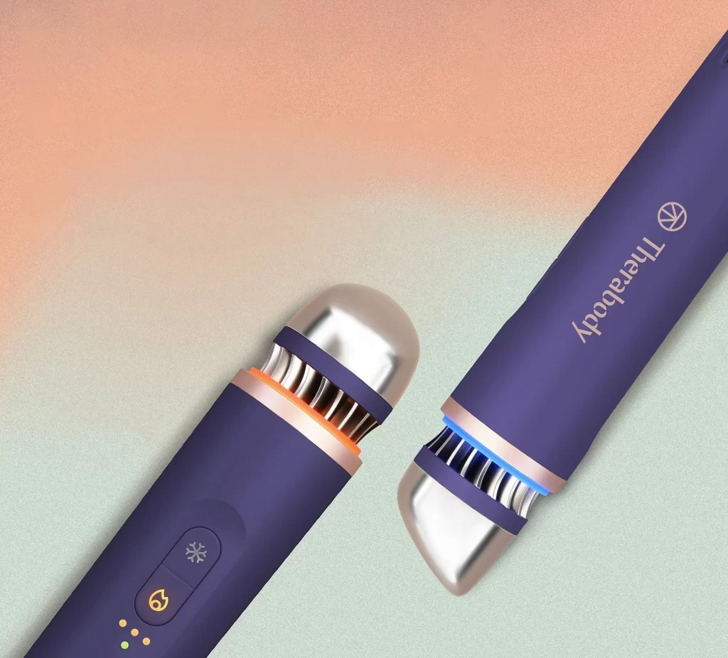 Therabody TheraFace Depuffing Wand Gua Sha Roller Detail