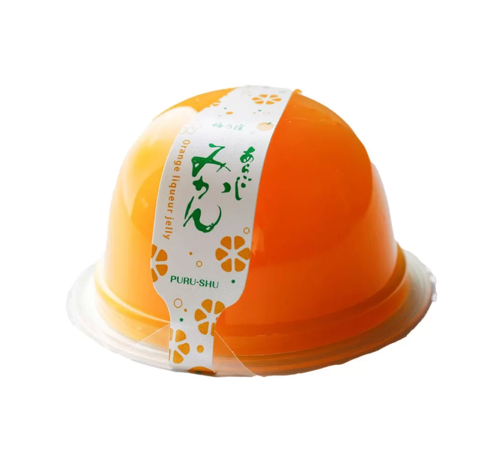 Umenoyado Aragoshi Mikan Sake Jelly 85g Packaging