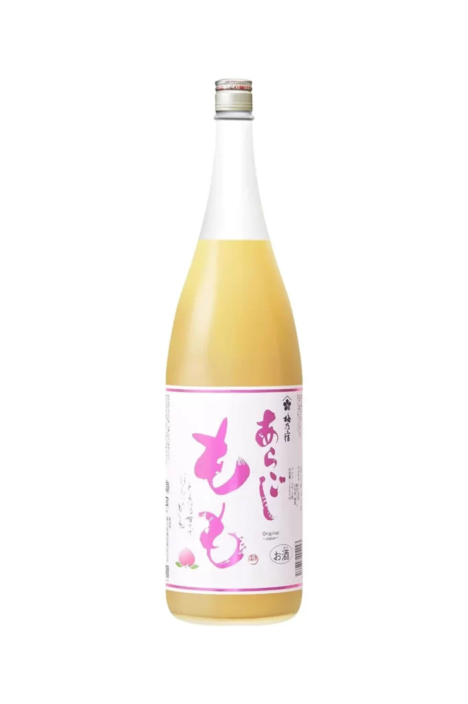 Umenoyado Aragoshi Momo (Peach) Liqueur 1.8L Packaging