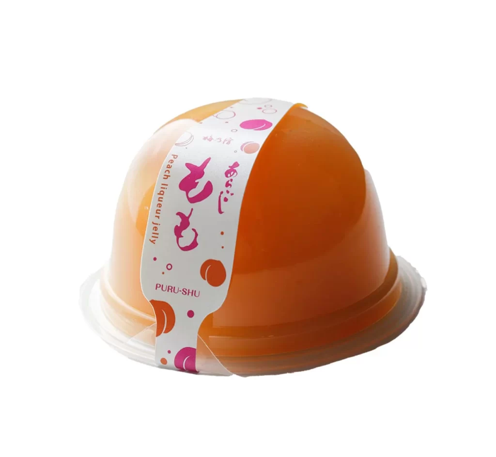 Umenoyado Aragoshi Momo (Peach) Sake Jelly 85g Packaging