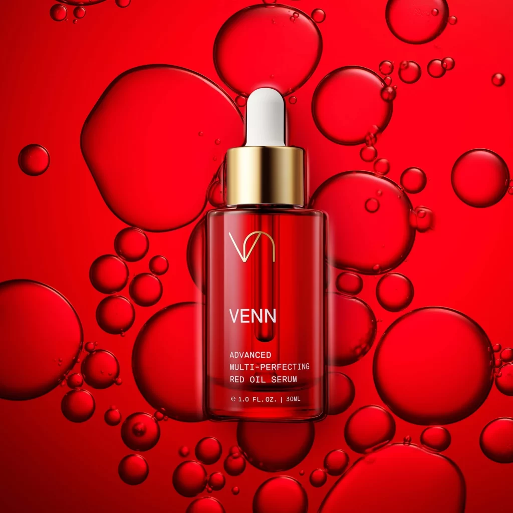 VENN Advanced Multi-Perfecting Red Oil Serum Bottle Detail
