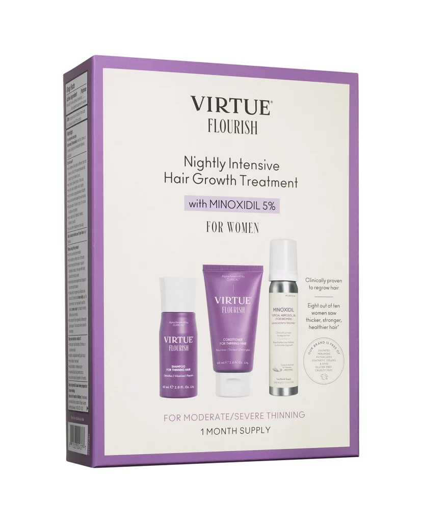 Virtue Flourish Nightly Intensive Hair Growth Treatment Bottle