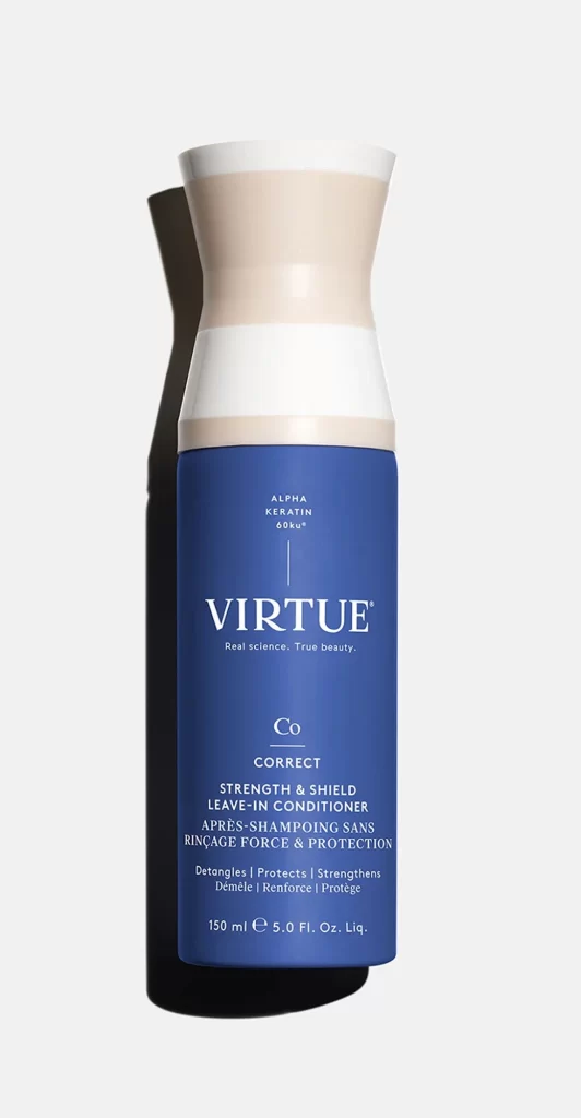Virtue Strength Shield Leave-In Conditioner Bottle Detail