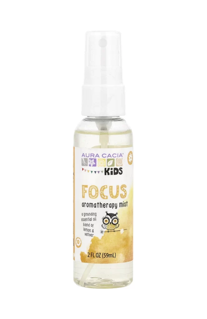 Aura Cacia Kids Focus Aromatherapy Mist 2 fl oz 59 ml Packaging