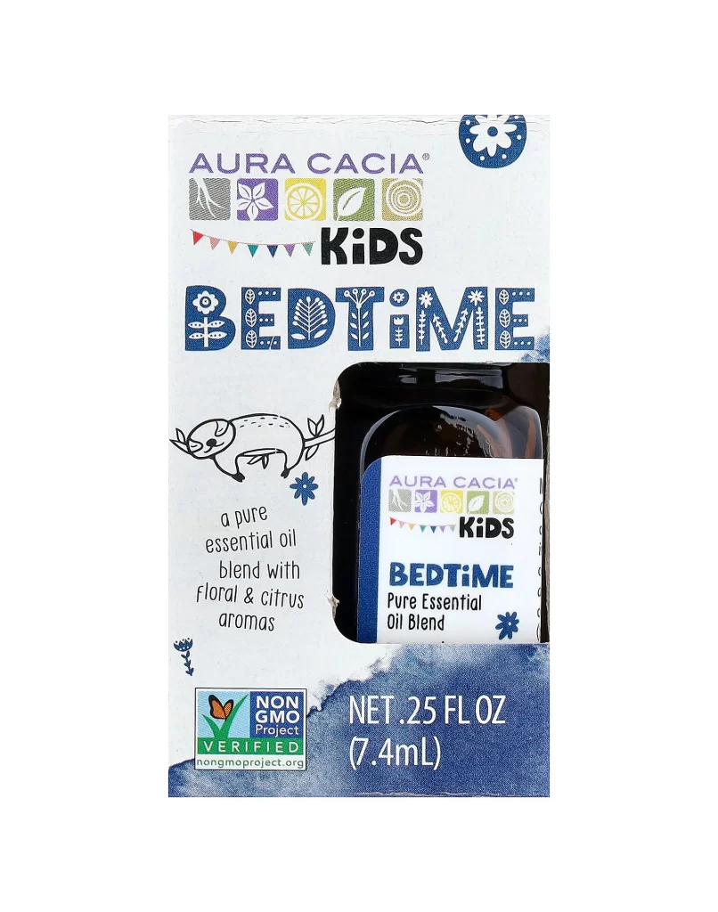 Aura Cacia Kids Pure Essential Oil Blend Bedtime 0.25 fl oz 7.4 ml Packaging