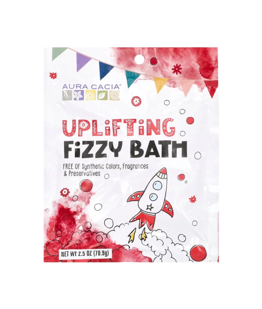 Aura Cacia Kids Uplifting Fizzy Bath 2.5 oz 70.9 g Packaging