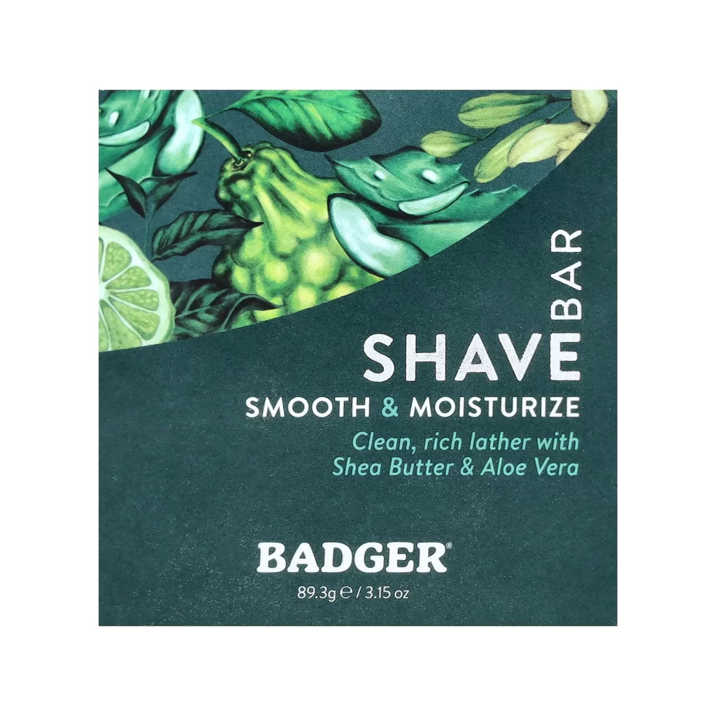 Badger Shave Bar 3.15 oz 89.3 g Packaging