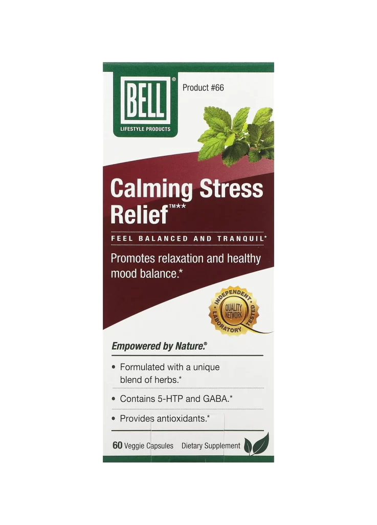 Bell Lifestyle Calming Stress Relief 60 Veggie Capsules Packaging