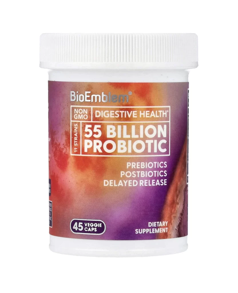 BioEmblem 55 Billion Probiotic 45 Veggie Caps Packaging