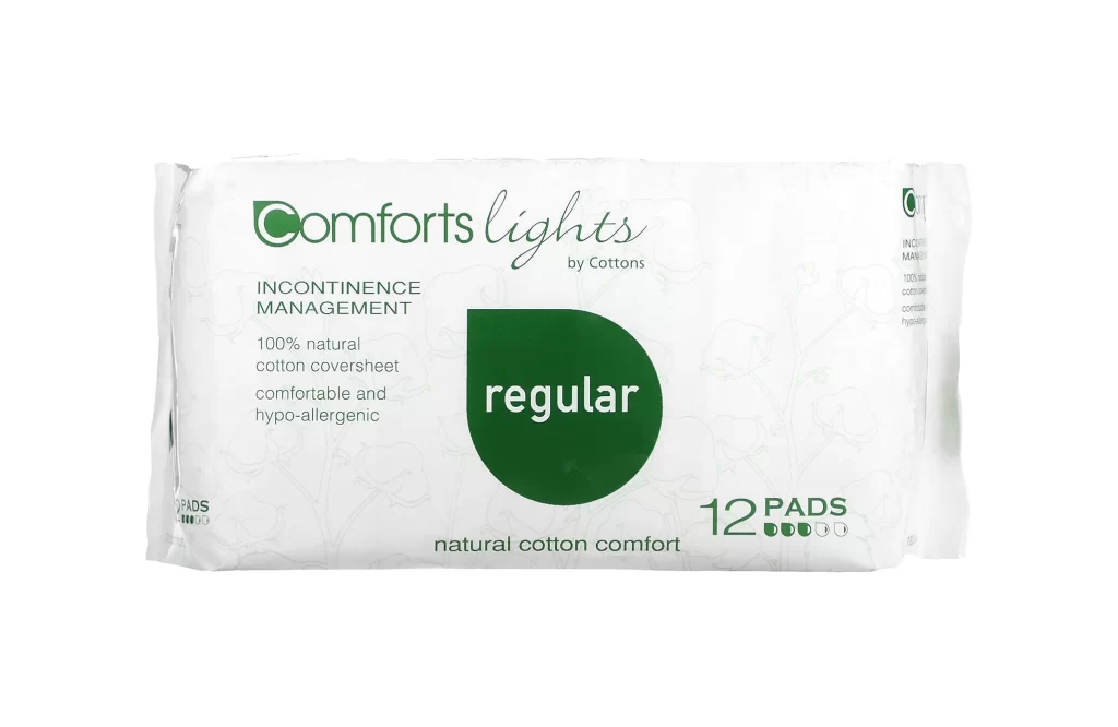 Cottons Comforts Lights Regular 12 Pads Packaging