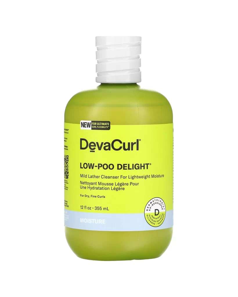 DevaCurl Low-Poo Delight Mild Lather Cleanser For Lightweight Moisture 12 fl oz Packaging