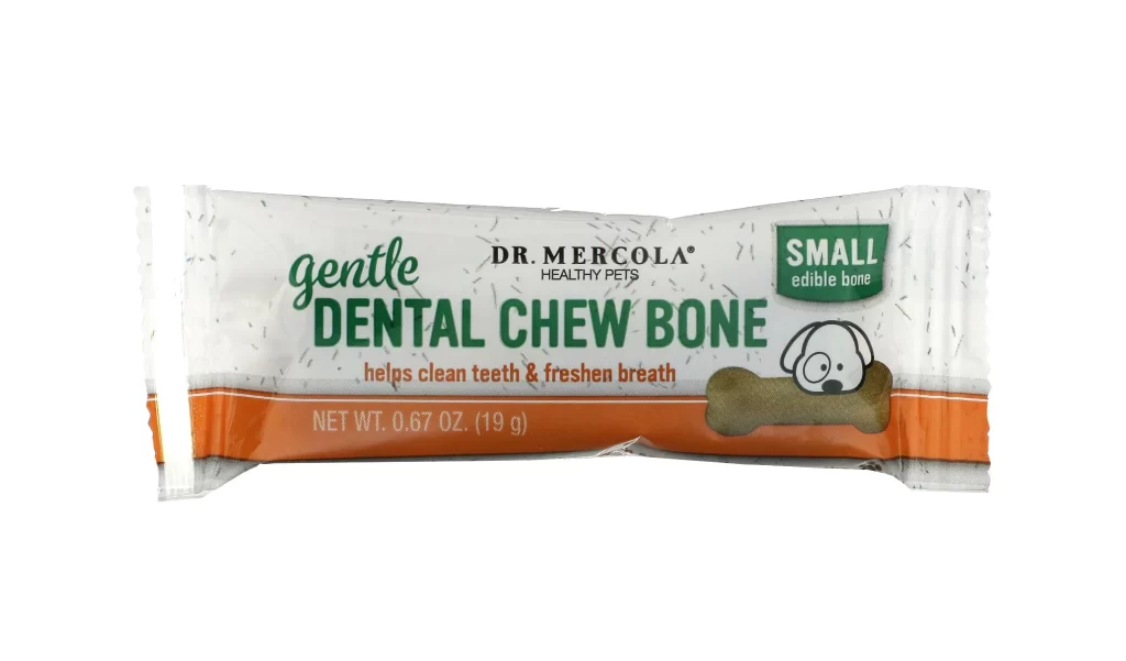 Dr. Mercola Bark  Whiskers Gentle Dental Chew Bone For Dogs Small 12 Bones 0.7 o Packaging