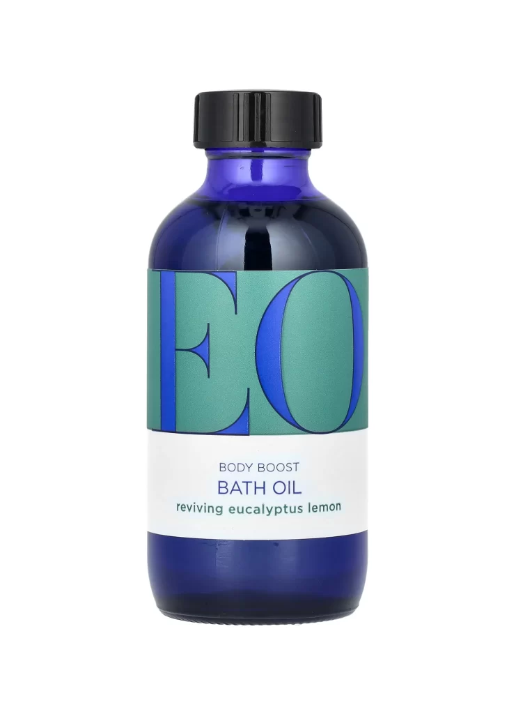 EO Products Body Boost Bath Oil Reviving Eucalyptus Lemon 4 fl oz 118 ml Packaging