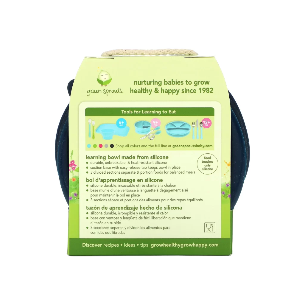 Green Sprouts Learning Bowl 9 Months Navy 1 Bowl Packaging