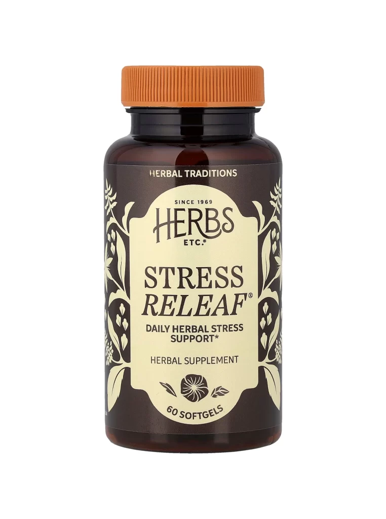 Herbs Etc. Stress ReLeaf 60 Softgels Packaging
