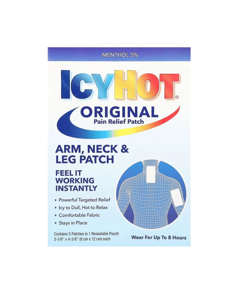 Icy Hot Original Pain Relief Patch 5 Patches Packaging