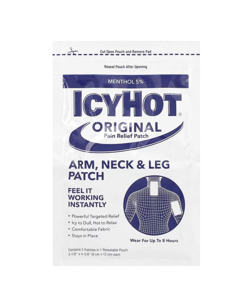 Icy Hot Original Pain Relief Patch 5 Patches Packaging