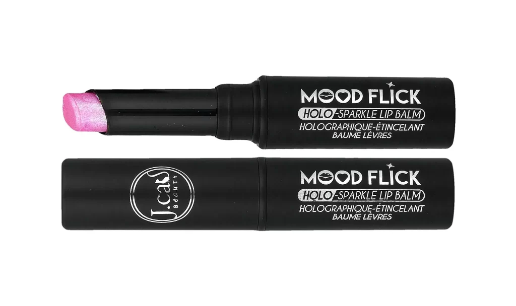 J.Cat Beauty Mood Flick Holo-Sparkle Lip Balm MLB103 Inside Out 0.07 oz 2 g Packaging