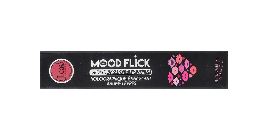 J.Cat Beauty Mood Flick Holo-Sparkle Lip Balm MLB103 Inside Out 0.07 oz 2 g Packaging